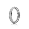 Ring Designer Damen Pandore Original Qualität Mode Neuer zweireihiger Diamantring CZ Diamant Set Box für 925 Sterling Silber Damenring Luxus