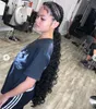 Nieuwe Aankomst Lange Paardenstaart Braziliaanse Humaan Maagdelijke Remy Kinky Krullend Paardenstaart Hair Extensions Clip Ins Natral Black Color 160G Eén bundel