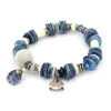 Commercio all'ingrosso- gioielli firmati di lusso braccialetti da donna perline in pietra naturale fascino periodici marini Bracciale braccialetto ghiacciato NE983-2