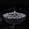 Pièces de tête des filles Girls Crystal Tiara Crown Rhinestone Head Pieds Bands de mariage Jewelry Hair Accessories Princess Heart