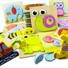 Kinder 3D-Puzzles Tier stereoskopisch Cartoon Brett Puzzle Brett verdickt Kinder Baby Holz Lernspielzeug Trainingsspielzeug 23 Stile