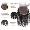 Bella Hair Lace Sluiting Kinky Curly Weave 4x4 Top Sluitingen Braziliaanse maagdelijk menselijk haar stuk laceclosure te koop 8-26inch