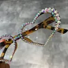 2019 vintage oeil de chat diamant coeur forme lunettes de soleil femmes rose lentille strass sexy lunettes uv400 glasses236M