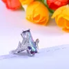Bague en diamant Topaze carrée Crystal Leaf femmes bagues Bijoux de mode Cadeau de Noël 080510