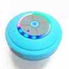 Waterproof Wireless Bluetooth Speaker Mini Bathroom Wireless Shower Speaker Handsfree Protable Speakerphone with TF card slot, FM LED light