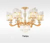 Modern Crystal Pendant Lights Fixture European S-Gold Crystal Pendant Lamp Hanging Lamps Hotel Hall Home Indoor Lighting 6/8/15 Lamp