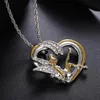 10pcs européen et américain Nouveau twocolor ange love coeur incrustation collier girl girl clavicule collier d'anniversaire cadeau t5613946