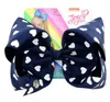 8 pouces arc filles cheveux arcs fleurs arc-en-ciel sirène conception fille tondeuses Clips JOJO SIWA accessoire