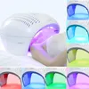 Okrągły Składany 7 Kolor PDT LED Foton Light Therapy Maska Twarzy Maska Skóra Odmładzanie Acne Remover Anti Wrinkle Sprzęt kosmetyczny