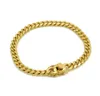 Mens Anti-Tarnish Cuban Miami Link 8 Armband 18K Guld över rostfritt stål 6mm234d