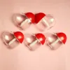50 قطع أنيقة الحب الحلو القلب شكل بلاستيكي الشفاه لمعان أنبوب زجاجة فارغة مستحضرات التجميل الحاويات 5 ملليلتر
