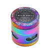 Zinklegering Roken Herb Grinder 50mm 4-delige metalen tabaksmolen rook-slijpmachines voor handlepel pijp accessoires