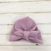 Baby Knot Bow Hat Bomull Unisex Beanies Muslin Indiska Caps Girls Boys Kids Photography Props Nyfödda Hårtillbehör