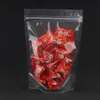 9 * 13cm Kaffebanspåsar, 100st / mycket Självstående Mycket Transparent Plast Zip Bag-Reopable Dammsäker Pigment Pulver Förpackning påse