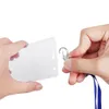 ID Card Holder With Blue Metal Clip Neck Lanyard Transparent Badge Card Holder For Office Exhibition Staff Group Members 6 Sets