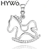 All'ingrosso-5 argento sterling (senza catena) Nuove donne di moda Collane con ciondolo in cristallo Zircone animale carosello pony Regali per bambini