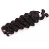 12-28inch Virgin brasileira Cabelo profunda solto Ondas do cabelo humano trama não transformados Natural Negro Cor Taxa DHL