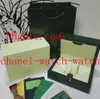 Free Shipping 116713 116710 116719 116660 Mens Womens Green Watch Box Papers Card Purse Gift Boxes Handbag Mechanical Quartz Watches Boxs