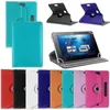 För UNVERISAL 7 8 9 10Inch Flip Case iPad Samsung T280 T377 T380 T580 Tablet Cover Läder Roterande stativhållare Fyra hörnskydd