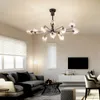 Postmodern crystal chandelier living room pendant lamp bedroom fixtures restaurant hanging lights Iron LED suspension luminaire