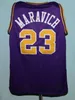 Pete Maravich #23 Broughton Purple High School Retro Basketball Jersey Mens Ed Número personalizado Nome das camisas