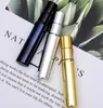 600pcs/lot 10ml gold silver black glass perfume spray bottle mini perfume sample glass vials for cosmetic fragrance