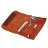 Custodia per tabacco in pelle + Snuff Snorter Bullet Tool Sniffer Straw Hooter Hoover Pouch Bag Pipa Set Kit Custodia