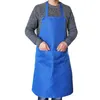 Utensílios de cozinha parte clássico loja cozinhar avental cozinhar cozinhar poliéster poliéster duplo bolso limpeza sem mangas aventais