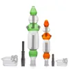 Glass Nectar Collector Kit with 10mm 14mm titanium tip Glass Pipe Water bong Straw smoke accessory dab rig