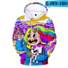 3D 6ix9ine Hoodies 소년 소녀 스웨터 하라주쿠 가을 아이들 두건을 쓴 새로운 3D 인쇄 6ix9ine 까마귀 남자 여성 캐주얼 풀오버