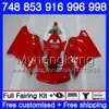 Kit voor DUCATI 748 853 916 996 998 S R 94 95 96 97 98 327HM.2 748S 853S 916R 996R 998S 748R voorraad rood heet 1994 1995 1996 1997 1998 kuip