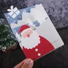 12 datorer julkort Färska enkla gratulationskort med kuvert Blessing Card Trifolding 3D Post Card Inbjudan Nyårskort22059310