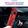 For Samsung Note10 S10 Plus A50 A70 Hybrid Rugged Shockproof Armor Stand Case For iPhone 11 Pro Max Metal Ring Magnetic Car Holder Cover