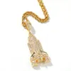 Hochwertige, mit Gelbgold vergoldete Halskette mit Raketenanhänger für Männer und Frauen, schönes Geschenk
