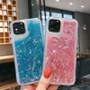 casos Líquido Telefone Glitter Quicksand tampa do iPhone para 11 Pro Max 8 7 6 Plus Caso 6S sol tampa do telefone Protector