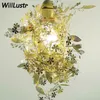 Aço moderno Artecnica Garland Luz TORD Boontje Design Grama Flower Garland Chandelier DIY preto branco Ouro Chrome inoxidável luminária