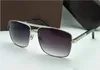 Luxus Mode Klassische Marke Designer Sonnenbrille für Männer Metall Quadrat Gold Rahmen Brillen UV400 Vintage Stil Schutz Brillen mit Box