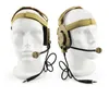 Tactical Earphone Camouflage Headset with PTT CS Gear Paintball Shooting Headphone Airsoft Shooting Combat II Z