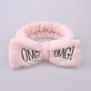 OMG عصابات رأس جديدة نساء Bowknot Hairbands مرنة Headraps Girls Turban Cute Hairlace Bow Hair Band for Makeup Wash Spa Yoga دش