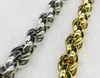11mm14K oro placcato oro acciaio torsione catena ritorta acciaio al titanio collana in acciaio inossidabile gioielli grossolani da uomo Spot