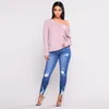 Kvinnor Jeans Denim för kvinnor 2019 plus storlek jeans hög midja hål leggings skinny slim fitness pants kvinnliga byxor