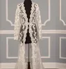 2019 New Design Lace Bridal Jackets Coat for Wedding Dress Long Sleeve See Through Lace Floor Length Bride Capes Wraps Custom Size201c