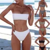 Sexy femmes Bikini ensemble sans bretelles Bandeau Push-up soutien-gorge maillot de bain maillots de bain bain