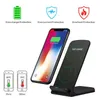 2 Bobinas 10W Carregador sem fio rápida Qi carregamento sem fio suporte Pad para Apple iPhone X 8 8plus Samsung Nota 8 S8 S7 todos Qi-habilitado Smartphones