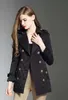 les ventes chaudes! Femmes mode angleterre moyen long coton rembourré manteau/marque concepteur double boutonnage veste pour femmes taille S-XXL #886F240