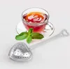 Stainless Steel Heart Shape Tea Infuser 200pcs/lot Spoon Strainer Steeper Fashion Handle Shower Tea Filter Free Shipping