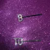 Мода Crystal Другие зажима для волос Пользовательское название Персонализированные слова клипы Rhinestone Pin Diamante Бобби Ювелирные Изделия