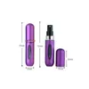 13 Colors 5ml Mini Perfume Bottle Refillable Aluminum Spray Atomizer Portable Travel Cosmetic Container 80x17mm