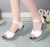 Moda Kadın yaz rahat kama topuk yüksek topuk tıknaz Kama Sandalet Yüksek Topuklu Platformu Sandalet boyutu 35-40