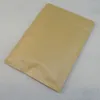 18x26cm 100pcs / lot Kahverengi Kraft Kağıt Alüminyum Folyo Kilitli Poşet, İç Mylar Kaplama Craft Kağıt Zip Kılıfı Gıda Paketi, Şekerleme Depolama Sack